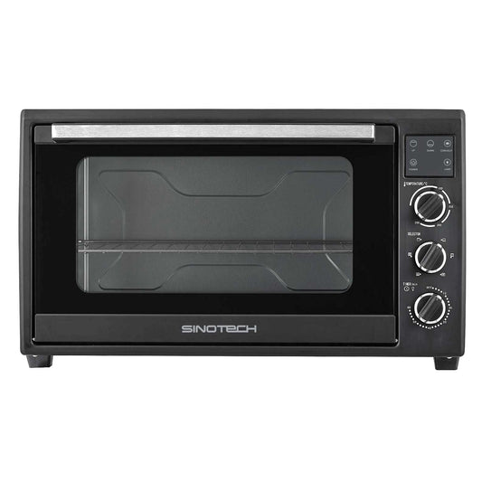 Forno Elettrico Ventilato 60 L, Display con Indicatori Luminosi, 6 Livelli di Cottura