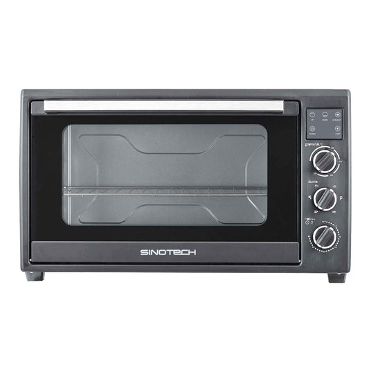 Forno Elettrico Ventilato 60 L, Display con Indicatori Luminosi, 6 Livelli di Cottura