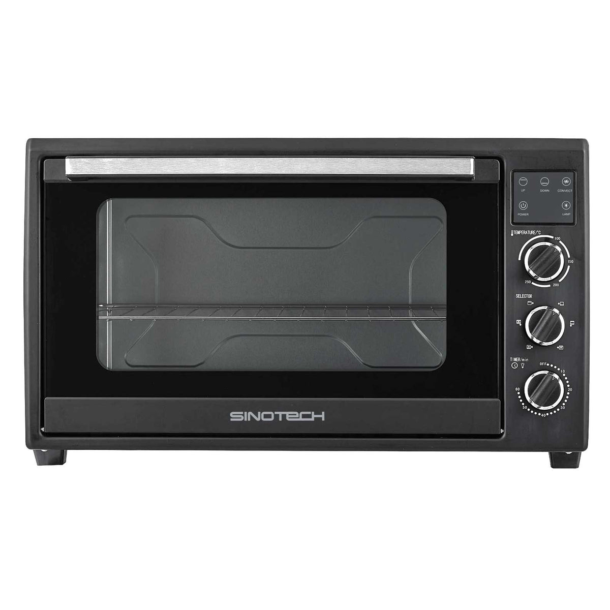 Forno Elettrico Ventilato 60 L, Display con Indicatori Luminosi, 6 Livelli di Cottura